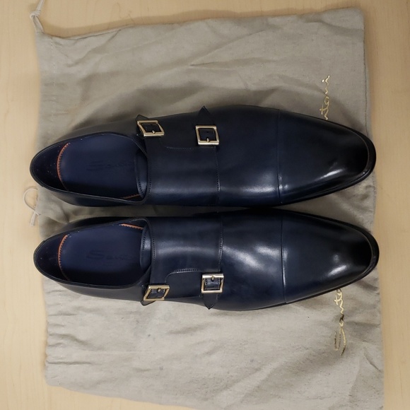 Santoni Other - Santoni Double-Buckle Captoe Shoes